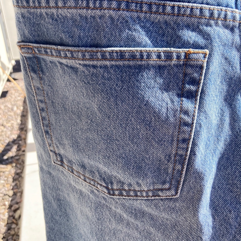 The Kooples Jeans Straight Loose blue denim button fly size 31 New - Picture 6 of 13